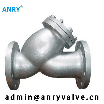 ANSI Flanged Wye Strainer Cast Steel WCB SS304 CF8M Body  API CE ISO Certification