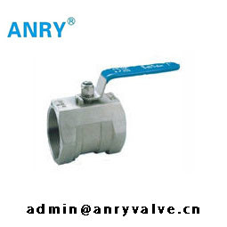 Válvula de acero inoxidable de una pieza de CF8 CF8M Body PTFE Viton SeatBall