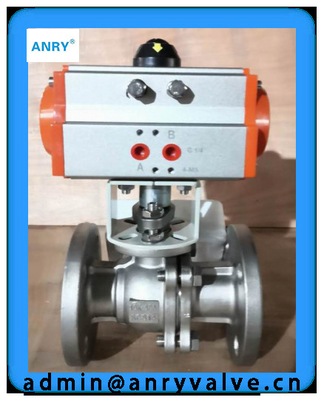 Quickly Opening SS Ball Valve  Flanged RF Pneumatic Operated Ball Valve